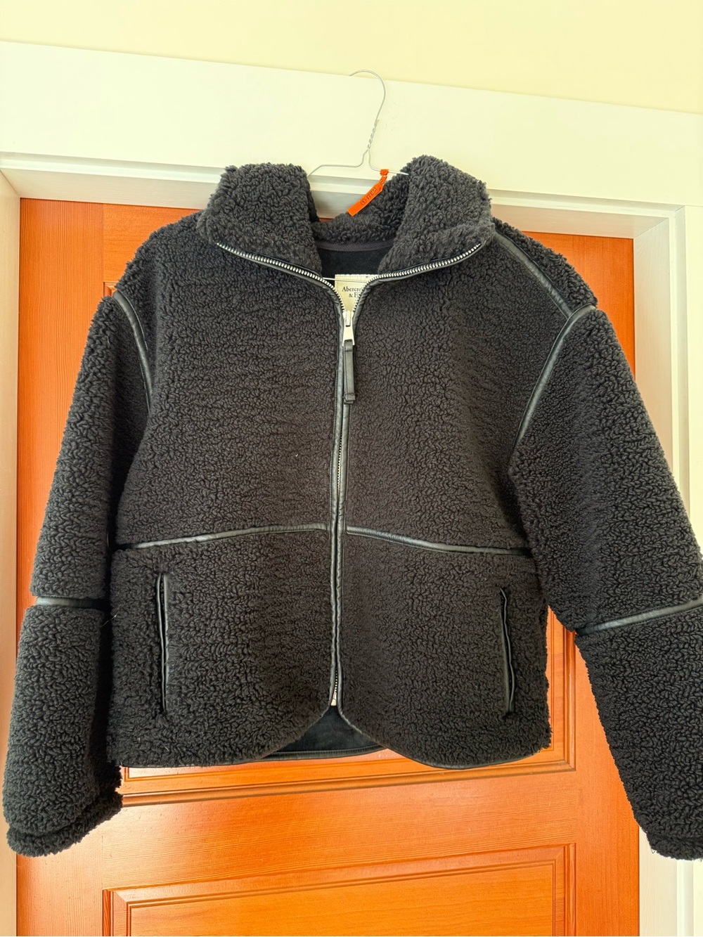 Abercrombie & Fitch Black Teddy Zip-Up Jacket